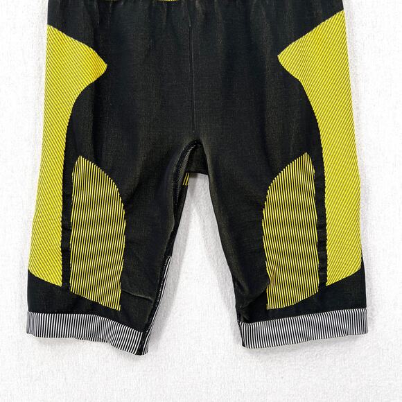 ADIDAS BY STELLA MCCARTNEY Cycling Shorts Large Yellow Logo Waist Seamless Bike - Picture 8 of 15